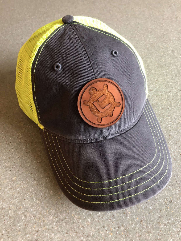 Turtle Laboratories Richardson Snapback Trucker Hat - Neon and Grey