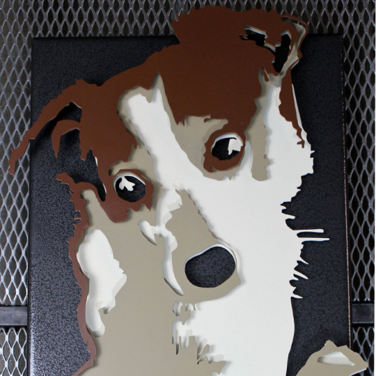 Custom 3D Metal Pet Family Portrait Memorial Abstract Art Steel Photo Conversion