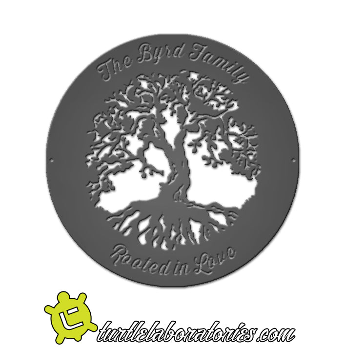 Custom Tree of Life Rooted in Love Sign