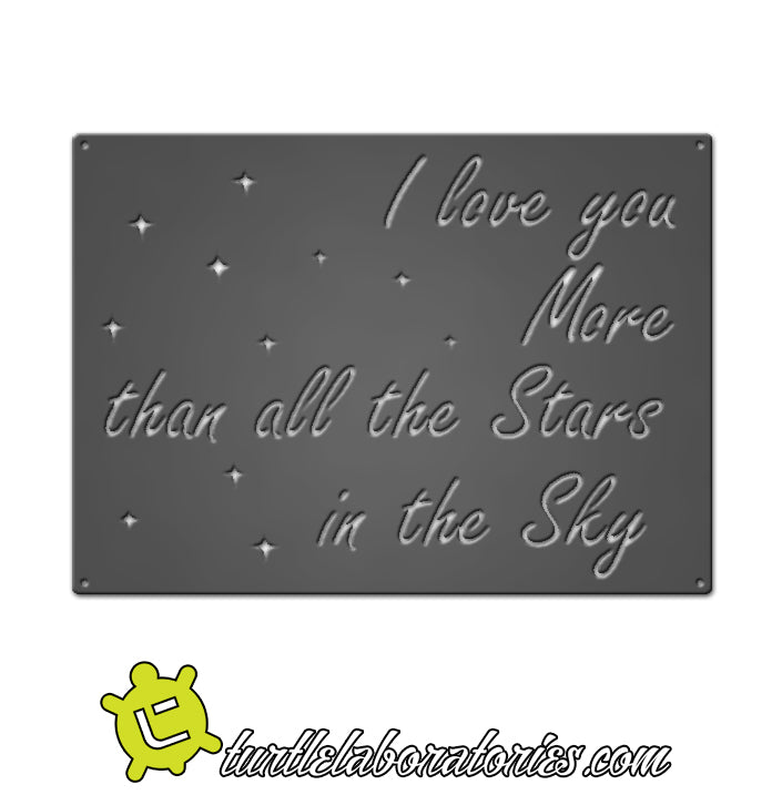 I Love You More Than All the Stars Metal Sign Home Decor