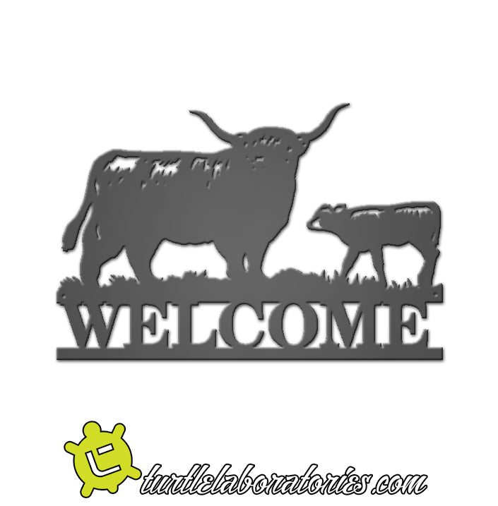 Welcome Cow Sign