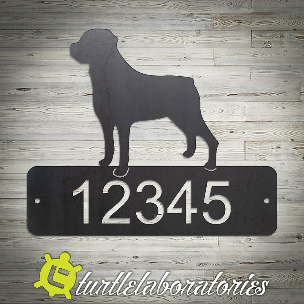 Custom Rottweiler (Female) Home Address Sign