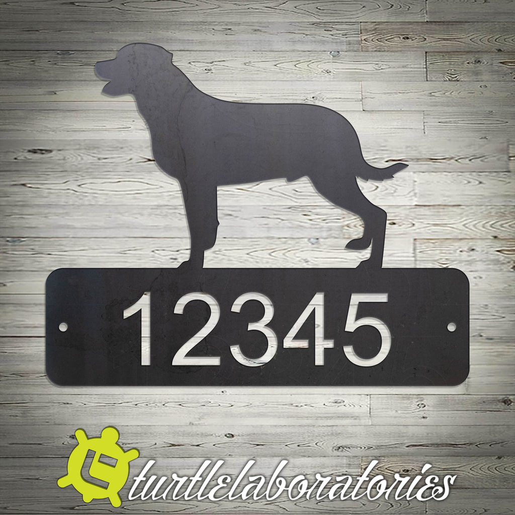Custom Rottweiler (Male) Home Address Sign